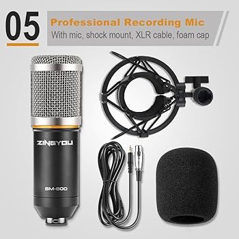 Amazon.com: ZINGYOU BM-800 Condenser Microphone, Cardioid Studio